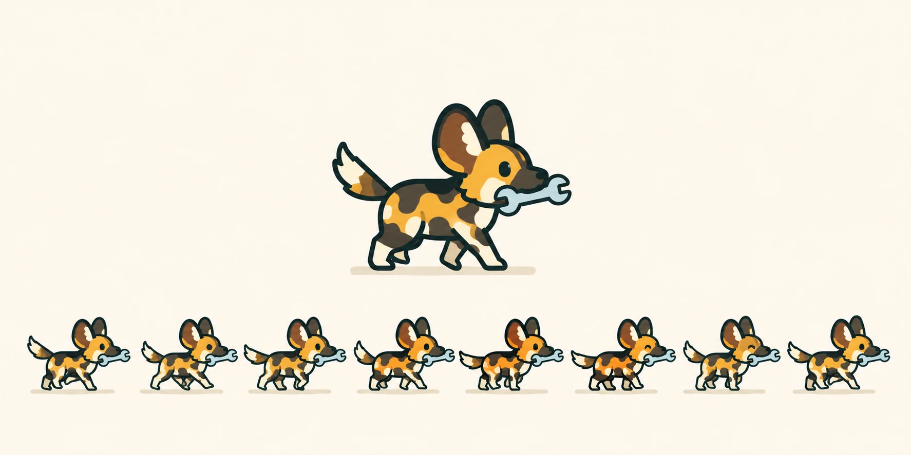 Walk sheet, the Space Works mascot